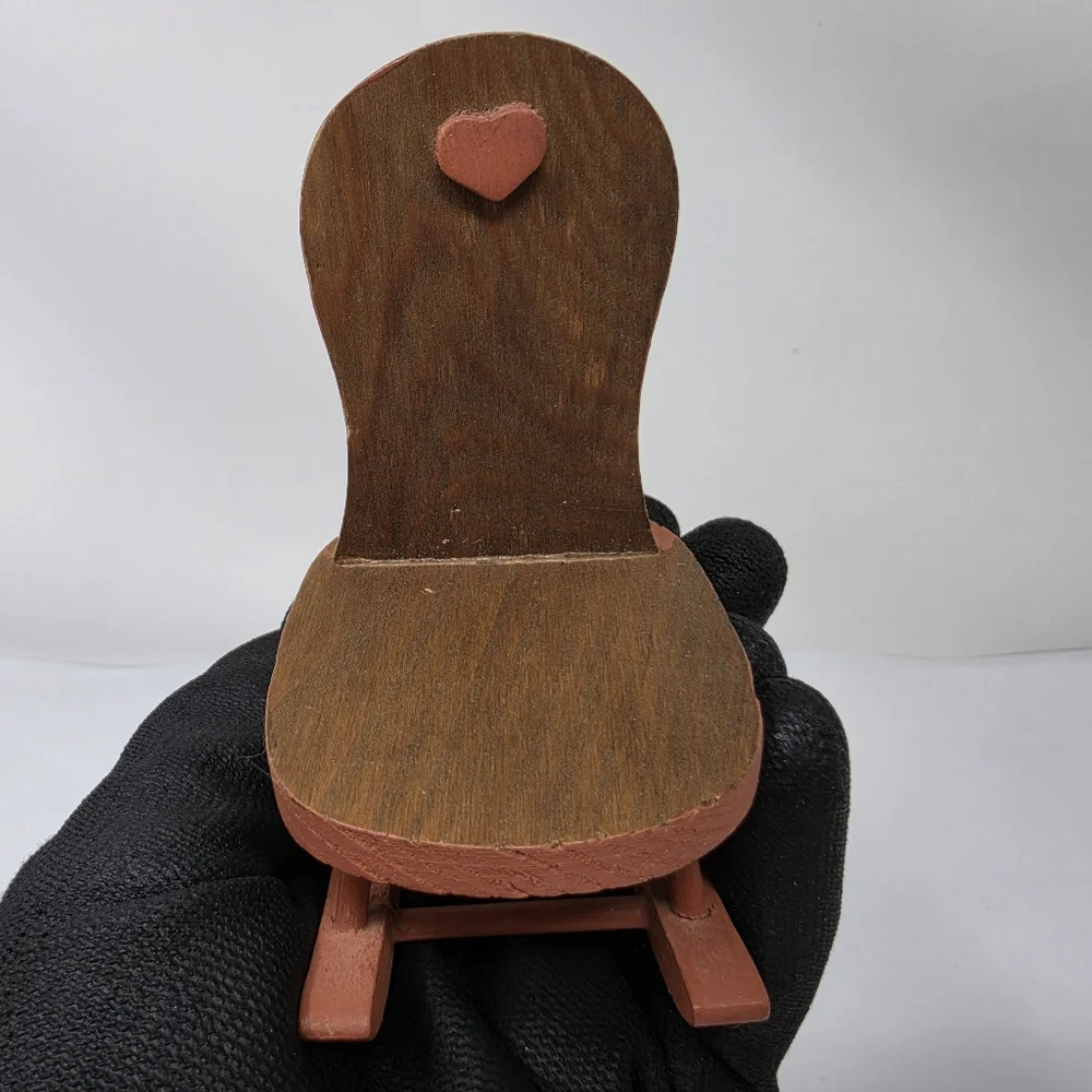 Wooden Doll Furniture with Pink Prrend Play Blanket